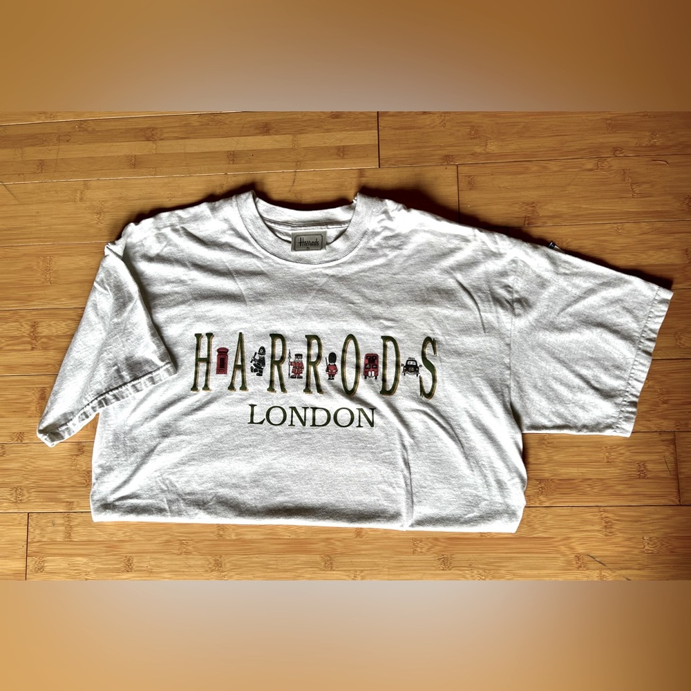 vintage 90s HARRODS KNIGHTBRIDGE DEPARTMENT STORE T-Shirt XL - England UK